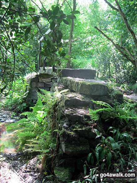 Walk ny277 Ana Cross from Hutton-le-Hole - Stone footbridge over Ings Beck near Lastingham