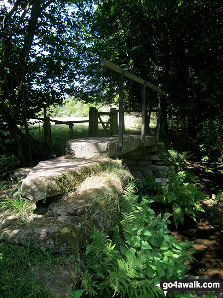 Walk ny139 Lastingham from Hutton-le-Hole - The stone footbridge over Ings Beck near Lastingham