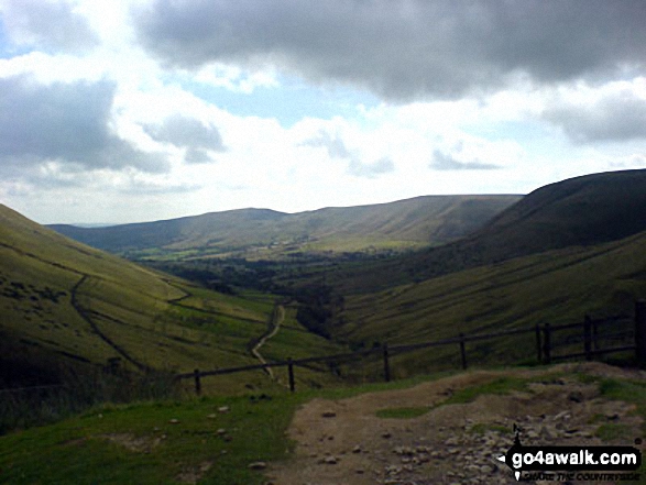 Walk d296 Jacob's Ladder and Kinder Scout from Edale - View from the top of Jacob's Ladder (Edale)