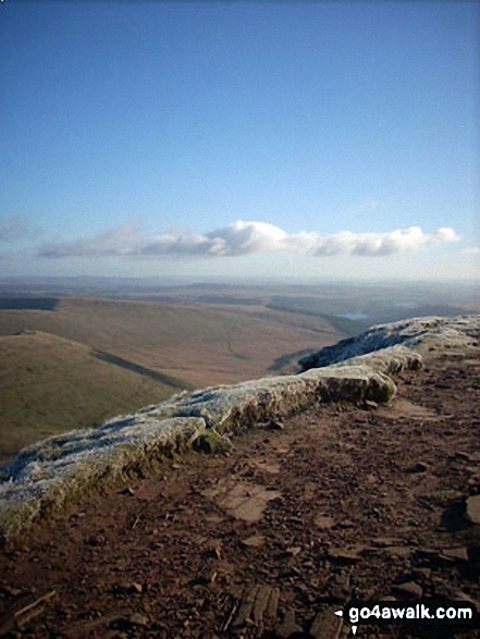 Neuadd Reservoir from the summit of Cribyn