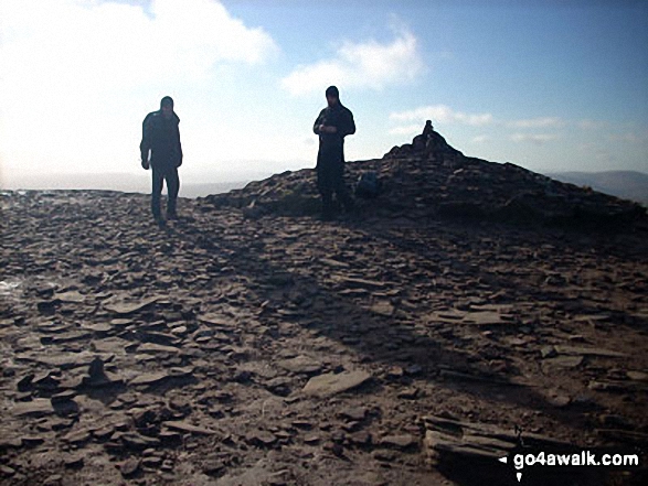 Walk po107 Y Gyrn, Corn Du and Pen y Fan from The Storey Arms Outdoor Centre - On Pen y Fan summit