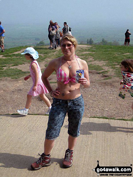 Me at the top of Glastonbury Tor