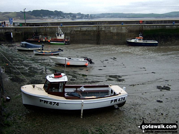 Padstow Harbour with the tide out