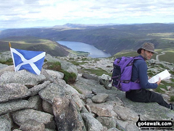 My fiance on Broad Cairn in Southern Cairngorms Angus Scotland