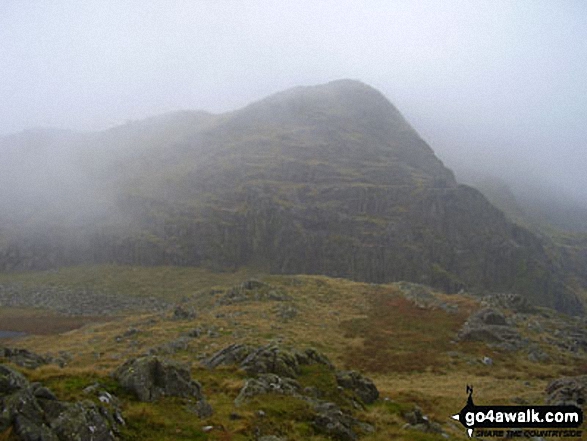 Walk c139 Allen Crags, Glaramara and Seathwaite Fell from Seatoller - Glaramara from Combe Door Top