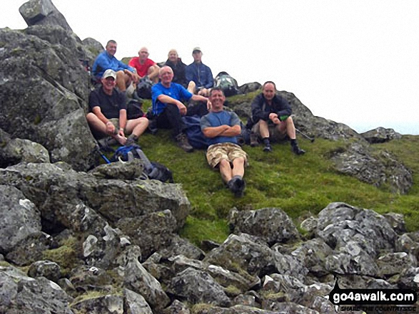 Walk c263 The High Stile Ridge from Buttermere - Queens club ramblers atop of Red Pike (Buttermere) 2011