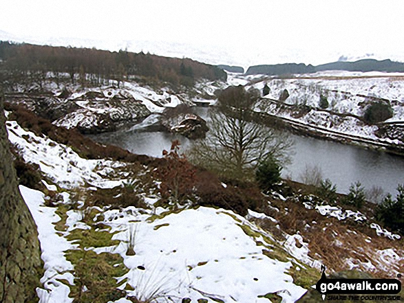 Ramsden Reservoir in the snow