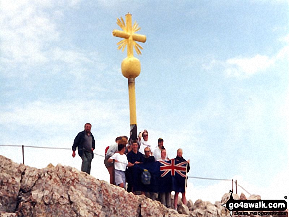 Some Brits on Zugspitze in Bavarian Alps  Germany