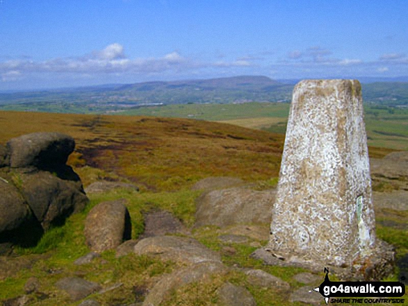 Pendle Hill from the summit of Lad Law (Boulsworth Hill)