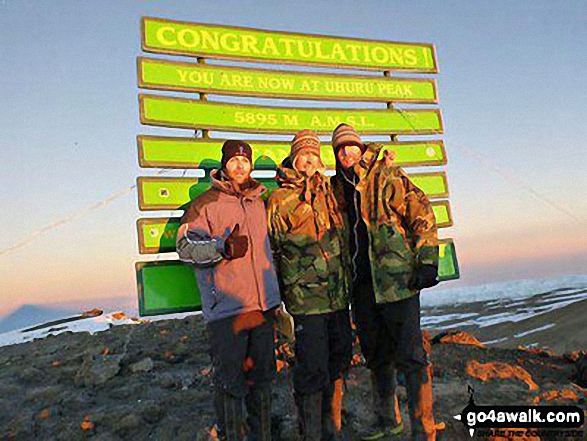 On the summit of Kilimanjaro