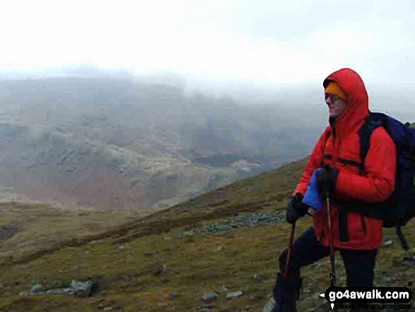 Paul on Scafell Pike in The Lake District Cumbria England