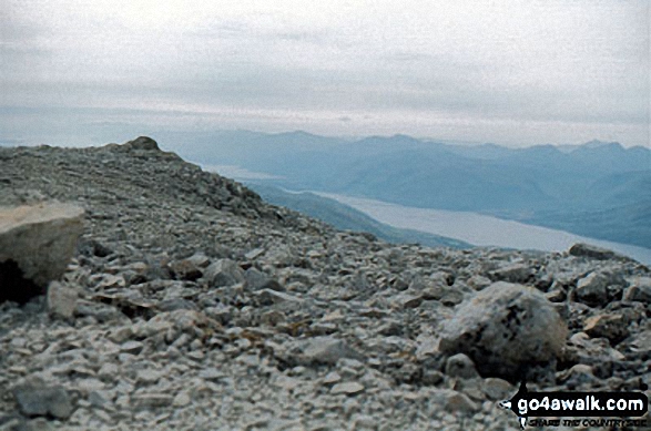 The summit of Ben Nevis , the highest point in Fort William and Loch Linnhe to Loch Ericht Photo: John Reed