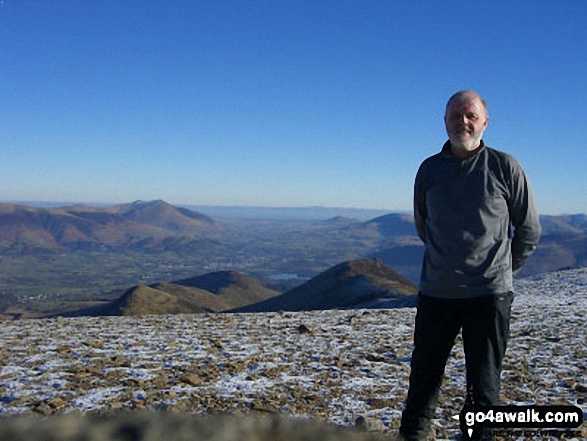 Myself on Crag Hill (Eel Crag) at the head of Coledale in The Lake District Cumbria England