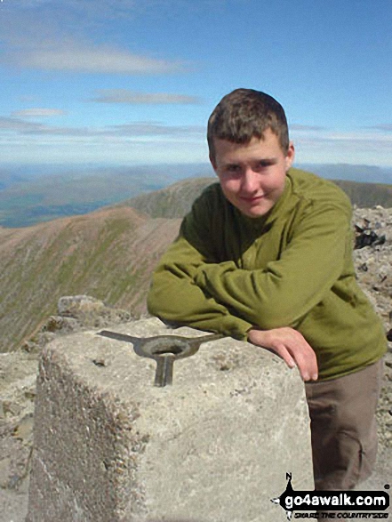 My son Craig (16) on Ben Nevis in Scottish Highlands Highland Scotland