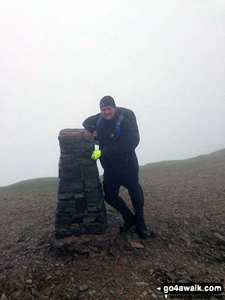 Walk c427 Helvellyn via Striding Edge from Patterdale - Me on Helvellyn Summit