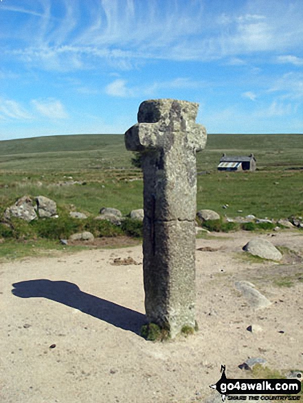 Walk de104 South Hessary Tor and Black Tor from Princetown - Nun's Cross (a.k.a. Siward's Cross)