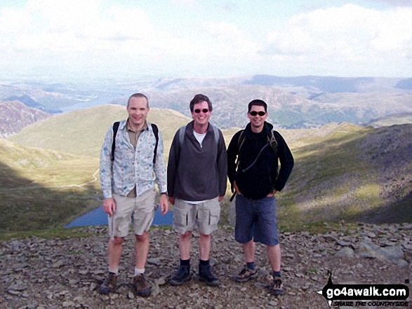 Brett, me (Jon) and Rich on Helvellyn in The Lake District Cumbria England