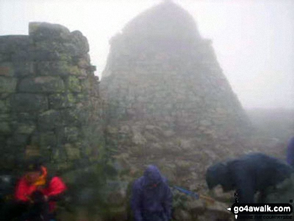 A group of us (Dave, Jean, Jeff & myself) arriving at the summit of Ben Nevis