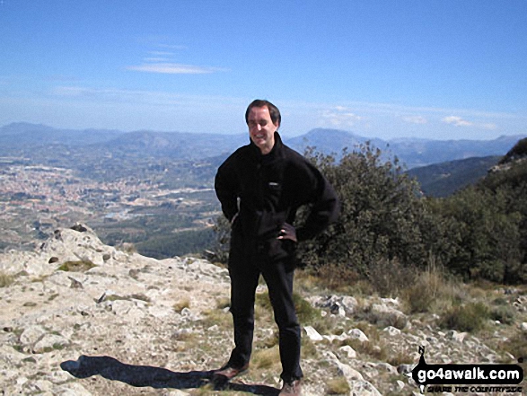 My Husband on Menejador in Costa Blanca Mountains  Spain