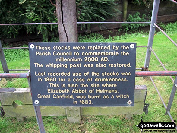 Hellman's Cross village stocks information board