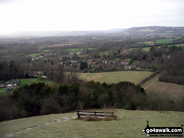 The view from Colley Hill in winter