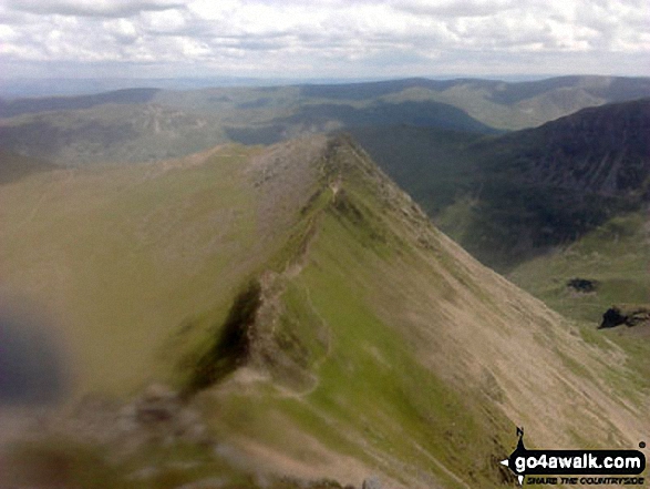 Walk c427 Helvellyn via Striding Edge from Patterdale - Striding Edge from Helvellyn