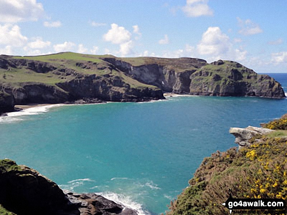 Bossiney Cove and Willapark from Rocky Valley