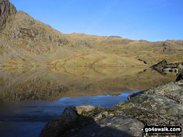 Walk c418 The Langdale Pikes via North Rake and Rossett Pike from Great Langdale - Stickle Tarn, The Langdale Pikes