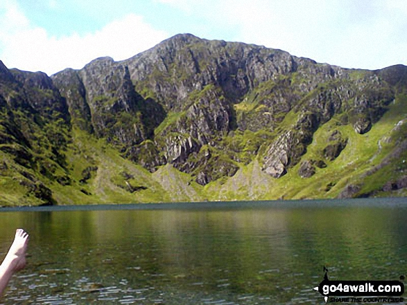 Walk gw103 Cadair Idris (Penygadair), Cyfrwy and Gau Graig via The Minffordd Path - Cadair Idris from Llyn Cau