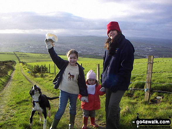 Me with my daughters, Aine and Emer on Knockavoe in The Sperrins Tyrone Ireland