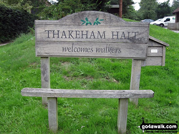 Walk ws107 Thakeham from Ashington - Thakeham Halt Welcomes Walkers