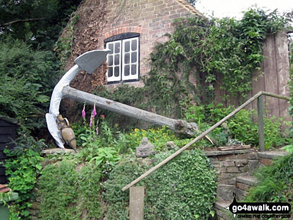 Walk ws107 Thakeham from Ashington - Huge Anchor on a garden in Thakeham