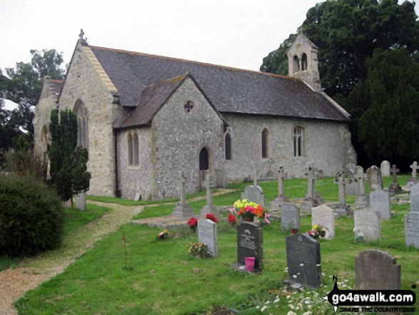 Walk ws107 Thakeham from Ashington - Ashington church