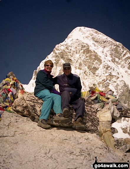 Me with my Wife on Kala Pattar, Pumori In the background in Himalaya  Nepal