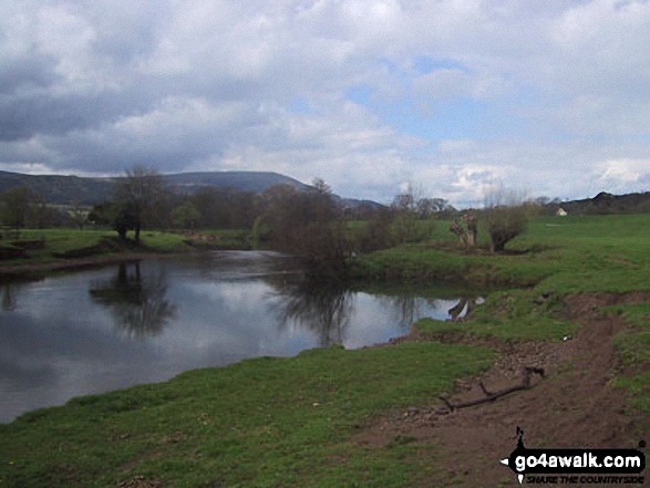 Walk mo113 The River Usk and Coed y Bwnydd from Clytha - Blorens (Blorenge) from The River Usk