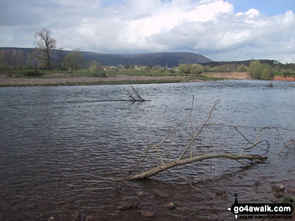 Walk mo122 The River Usk from Clytha - Blorens (Blorenge) from The River Usk