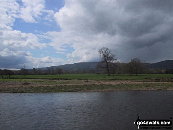 Walk mo122 The River Usk from Clytha - Mynydd Garnclochdy from The River Usk