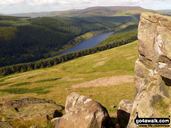 View from Crook Hill looking down on Ladybower Reservoir