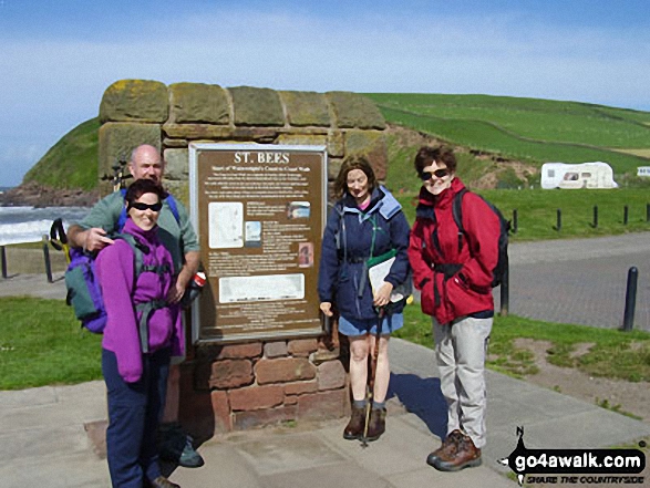 Ann Strain, Kevin Finn, Jill Willcockson and Theresa Howard at St Bees at the start of