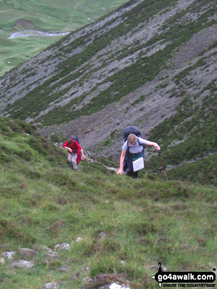 Walk c456 Fleetwith Pike, Hay Stacks, Brandreth and Grey Knotts from Honister Hause - More climbing beside Loft Beck