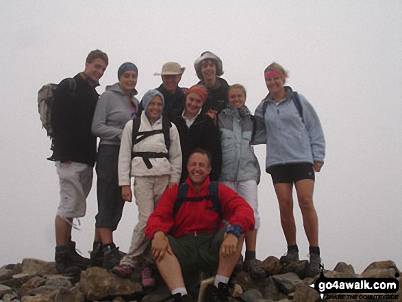 Me And My Best Friend And Families on Scafell Pike in The Lake District Cumbria England