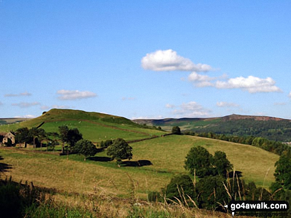 Walk d111 Foolow, Abney and Bretton from Eyam - Highlow Hall from Bretton Clough