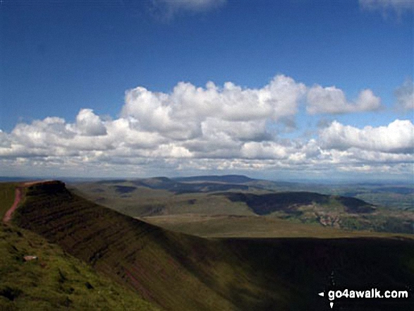 Walk po107 Y Gyrn, Corn Du and Pen y Fan from The Storey Arms Outdoor Centre - View from Pen y Fan