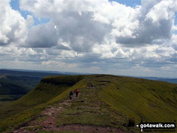 Walk po107 Y Gyrn, Corn Du and Pen y Fan from The Storey Arms Outdoor Centre - Looking to Neuadd Reservoir from Craig Gwaun Taf