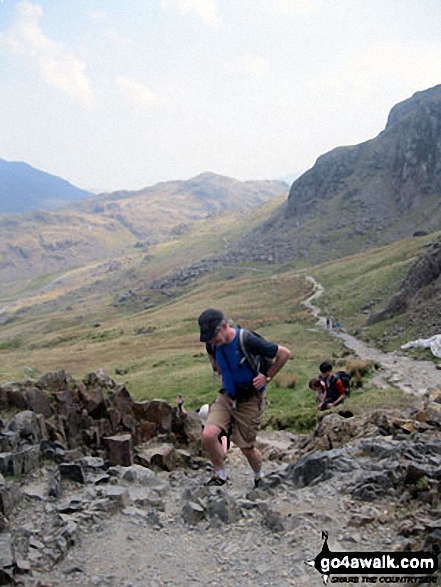 On the PYG Track climbing Mount Snowdon