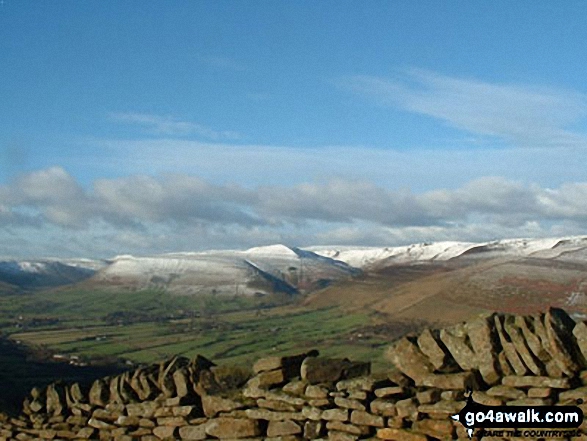 Snow on Kinder Scout from Alport Castles