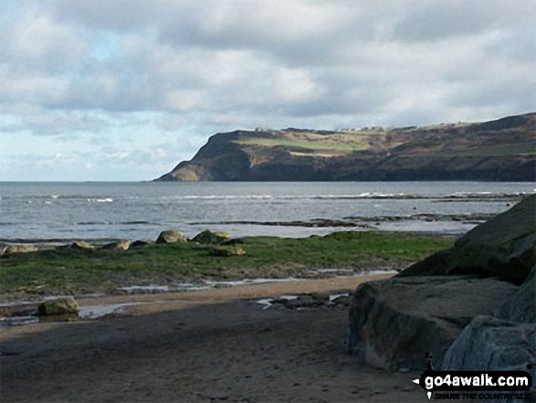 Walk ny155 Ravenscar from Robin Hood's Bay - Ravenscar from the beach at Robin Hood's Bay