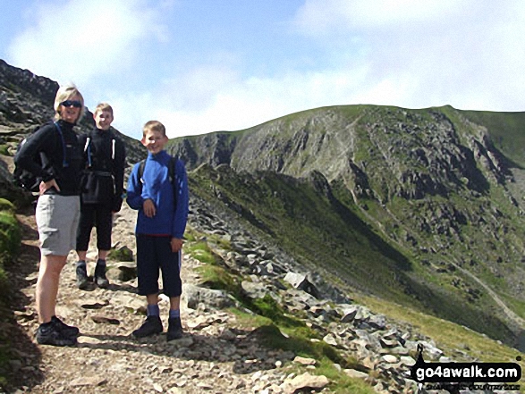 Me and my sons, Ben and Jack on Helvellyn in The Lake District Cumbria England