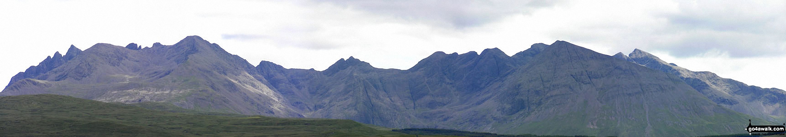 The Black Cuillin Hills taken from North of Glen Drynoch