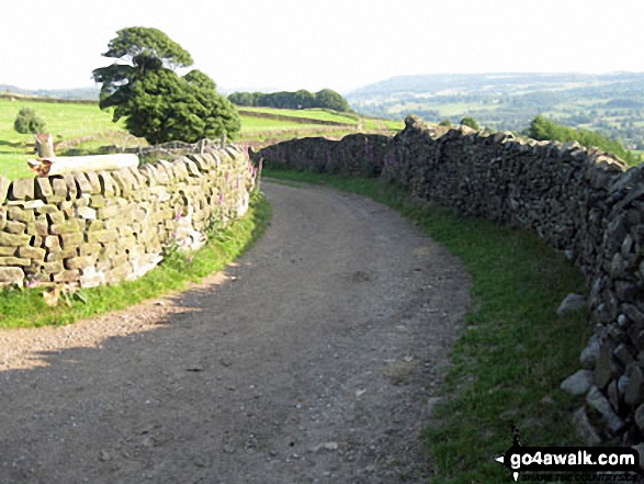 Track leading to Bar Road, Baslow Bar near Lady Wall Well